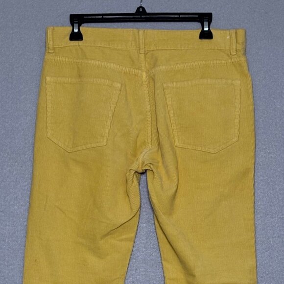 Sid Mashburn Straight Yellow Mens Corduroy 5 Pocket Pants 33 / 32 Button Fly - Picture 2 of 14
